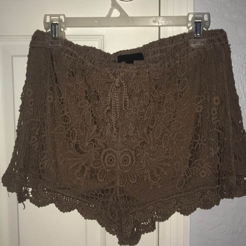 Brown Lace shorts